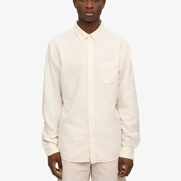 Colorful Standard Men's Organic Button Down Shirts In Ivory White