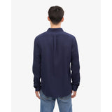 Colorful Standard Organic Flannel Shirt In Navy Blue