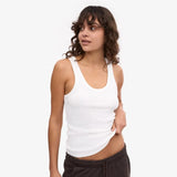 Colorful Standard Organic Rib Tank Top In Optical White