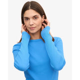 Colorful Standard Women Organic Rib LS T-Shirt In Pacific Blue