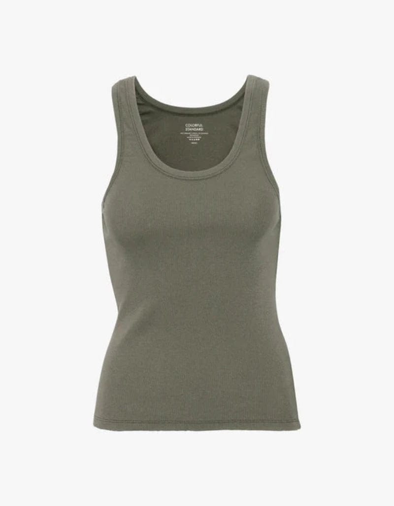 Colorful Standard Womens Organic Tank Top Dusky Olive
