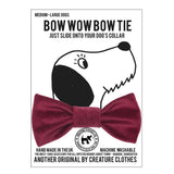 Creature Clothes Maxi Bow Tie In Cranberry Velvet