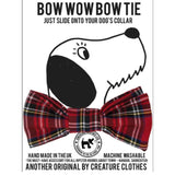 Creature Clothes Mini Dog Bow Tie In Red Tartan