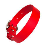 Creature Clothes Vegan Leather Collar Medium In Red