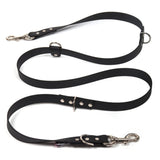 Creature Clothes Vegan Leather Hands Free Dog Lead In Black
