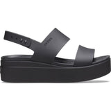 Crocs Brooklyn Low Wedge In Black / Black