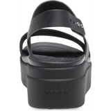 Crocs Brooklyn Low Wedge In Black / Black