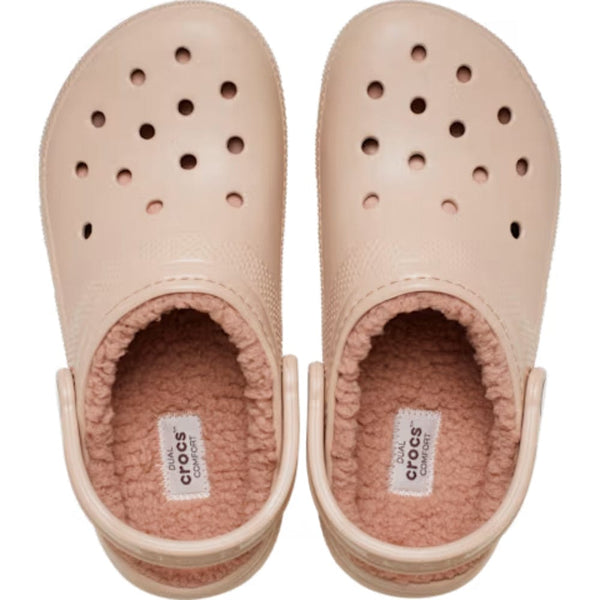Crocs Classic Lined Clog In Pink Caramel