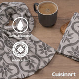 Cuisinart 2 Piece Fouta Tea Towels Set In Grey Tile