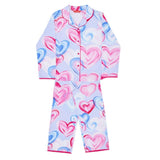 Cyberjammies Chloe Heart Jersey PJ Set In Pink
