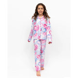 Cyberjammies Chloe Heart Jersey PJ Set In Pink