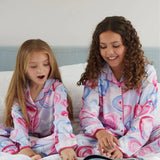Cyberjammies Chloe Heart Jersey PJ Set In Pink