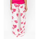 Cyberjammies Aria Heart Printed Jersey Wide Leg Pyjama Bottoms