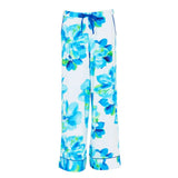 Cyberjammies Ashley Floral Printed Jersey Wide Leg Pyjama Bottoms In Blue