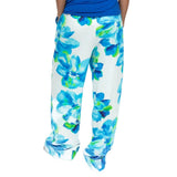 Cyberjammies Ashley Floral Printed Jersey Wide Leg Pyjama Bottoms In Blue