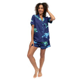 Cyberjammies Ashley Turtle Print Pyjama Top In Navy