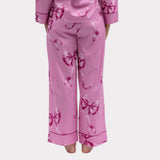 Cyberjammies Belle Bow Print Pyjama Bottoms In Pink