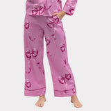 Cyberjammies Belle Bow Print Pyjama Bottoms In Pink