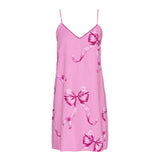 Cyberjammies Belle Bow Print Strappy Short Nightdress In Pink