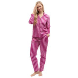 Cyberjammies Belle Printed Stripe Pyjama Bottoms In Magenta