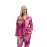 Cyberjammies Belle Printed Stripe Pyjama Top In Magenta