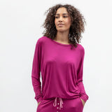 Cyberjammies Belle Slouch Jersey Pyjama Top In Magenta