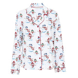 Cyberjammies Blaze Snowman Printed Jersey Pyjama Top In Red