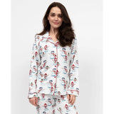 Cyberjammies Blaze Snowman Printed Jersey Pyjama Top In Red