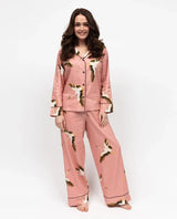 Cyberjammies Bonnie Womens Crane Bird Print Pyjama Top