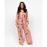 Cyberjammies Bonnie Womens Crane Bird Print Wide Leg Pyjama Bottoms