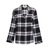 Cyberjammies Brushed Check Pyjama Top In Black