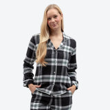 Cyberjammies Brushed Check Pyjama Top In Black