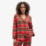 Cyberjammies Brushed Check Pyjama Top In Red