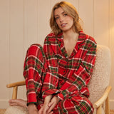 Cyberjammies Brushed Check Pyjama Top In Red