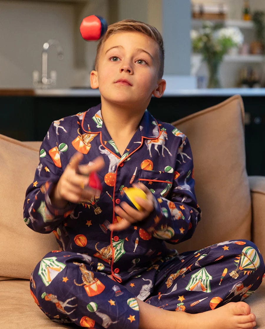 Cyberjammies Charlie Kids Unisex Circus Print Pyjama Set