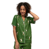 Cyberjammies Charlie Tennis Print Pyjama Top In Green