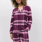 Cyberjammies Eve Super Cosy Check Pyjama Top