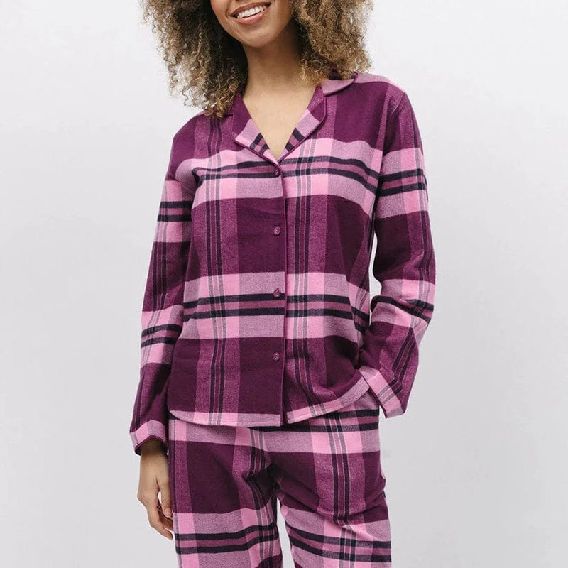 Cyberjammies Eve Super Cosy Check Pyjama Top