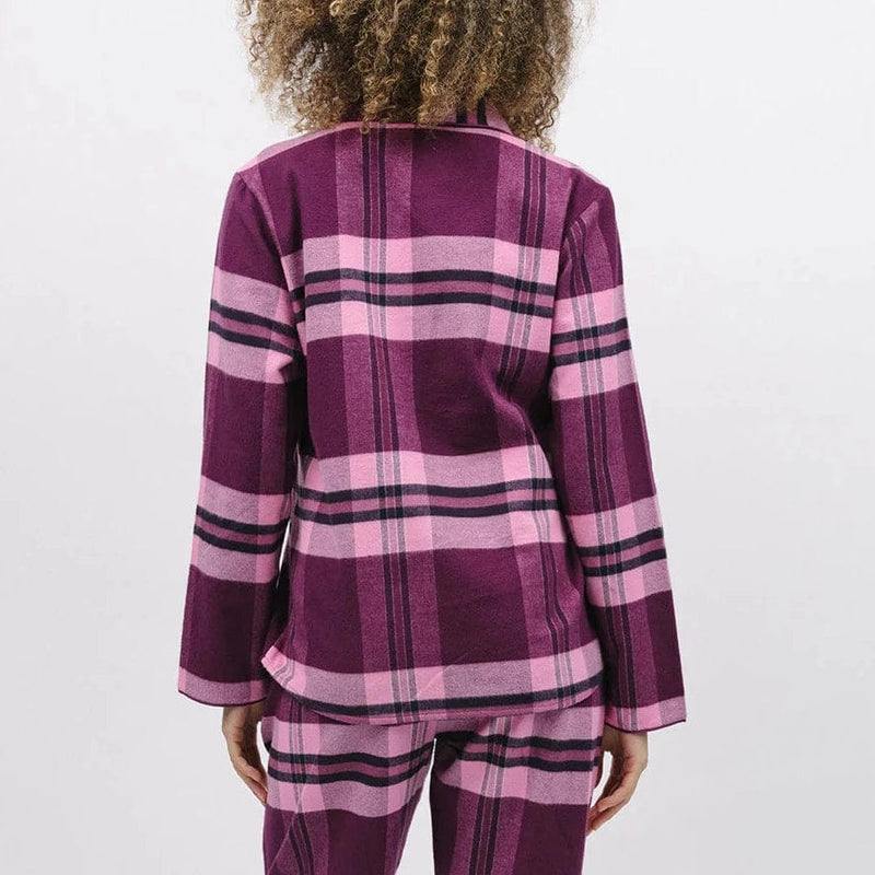 Cyberjammies Eve Super Cosy Check Pyjama Top
