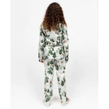 Cyberjammies Fern Kids Unisex Alpine Print Pyjama Set In Olive
