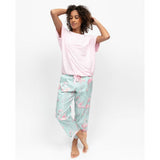 Cyberjammies Francesca Flamingo Print Cropped Pyjama Bottoms
