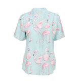 Cyberjammies Francesca Flamingo Print Pyjama Top In Mint