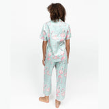 Cyberjammies Francesca Flamingo Print Pyjama Top In Mint