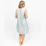 Cyberjammies Francesca Flamingo Print Short Nightdress In Mint