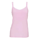 Cyberjammies Francesca Lace Trim Jersey Vest In Pink