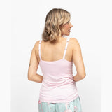 Cyberjammies Francesca Lace Trim Jersey Vest In Pink