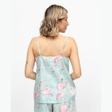 Cyberjammies Francesca Womens Flamingo Print Cami In Mint