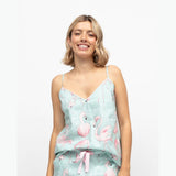 Cyberjammies Francesca Womens Flamingo Print Cami In Mint