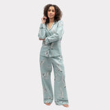 Cyberjammies Grace Swan Print Top In Mint Green