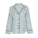 Cyberjammies Grace Swan Print Top In Mint Green